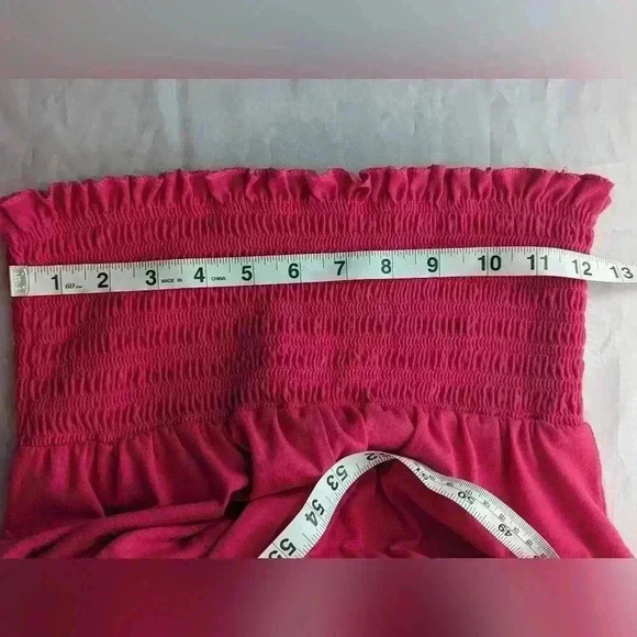 Sleeveless Strapless Pink And Gray Stripped Summer Dress Size Small - Picture 6 of 8